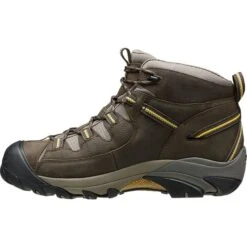 KEEN Men's Targhee II Mid WP Hiking Boots, Black Olive/Yellow -FootCraft Shop 1365318 001 alt2