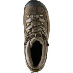 KEEN Men's Targhee II Mid WP Hiking Boots, Black Olive/Yellow -FootCraft Shop 1365318 001 alt4