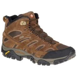 MERRELL Men's Moab 2 Mid Waterproof Hiking Boots, Earth
