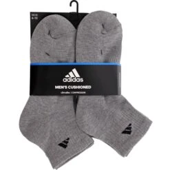 ADIDAS Men's Athletic Quarter Socks, 6 Pack -FootCraft Shop 2025812 004 alt2