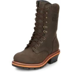CHIPPEWA Men's Thunderstruck 10" Soft Toe Insulated Logger Boots, Extra Wide Width -FootCraft Shop 2080415 202 alt3