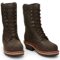 CHIPPEWA Men's Thunderstruck 10" Soft Toe Insulated Logger Boots, Extra Wide Width -FootCraft Shop 2080415 202 alt4