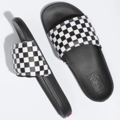 VANS Men's Checkerboard La Costa Slide-On Slides -FootCraft Shop 2080506 101 alt3